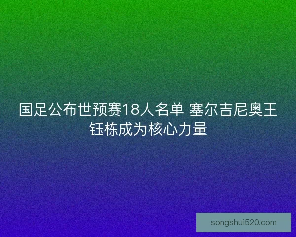 国足公布世预赛18人名单 塞尔吉尼奥王钰栋成为核心力量